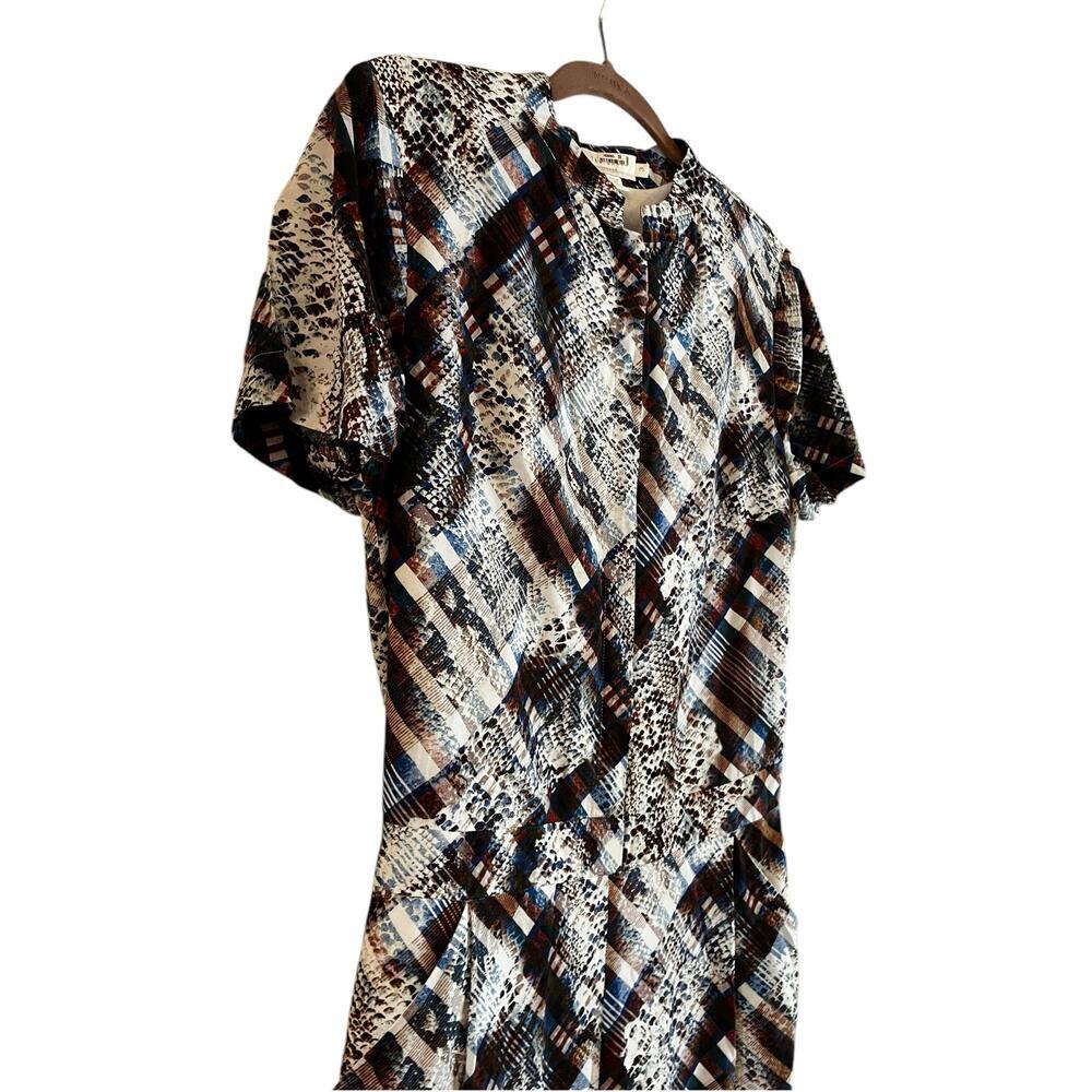 Ted Baker London Balay Quartz Plaid Print Cropped Jumpsuit Size 3 / US 8 Pockets - Picture 2 of 9